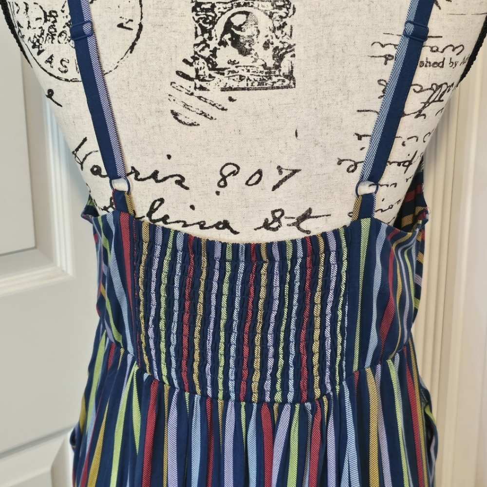 Torrid Colorful Stripe Midi Challis Button-Front … - image 7